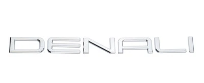 1 pieza GM OEM DENALI emblema de puerta puerta levadiza placa de identificación enviado Yukon 15070426 cromo Foto 1 de 4