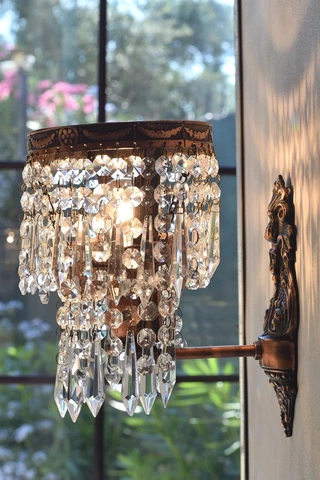 Antique Style Ornate Wall Light Vintage Crystal sconce for home decor lighting Cover