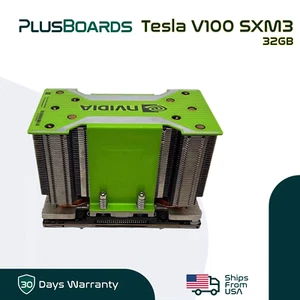 NVIDIA Tesla V100 SXM3 32GB HBM2 Board Accelerator Card GPU CUDA w/ 3U Heatsink - Picture 1 of 12
