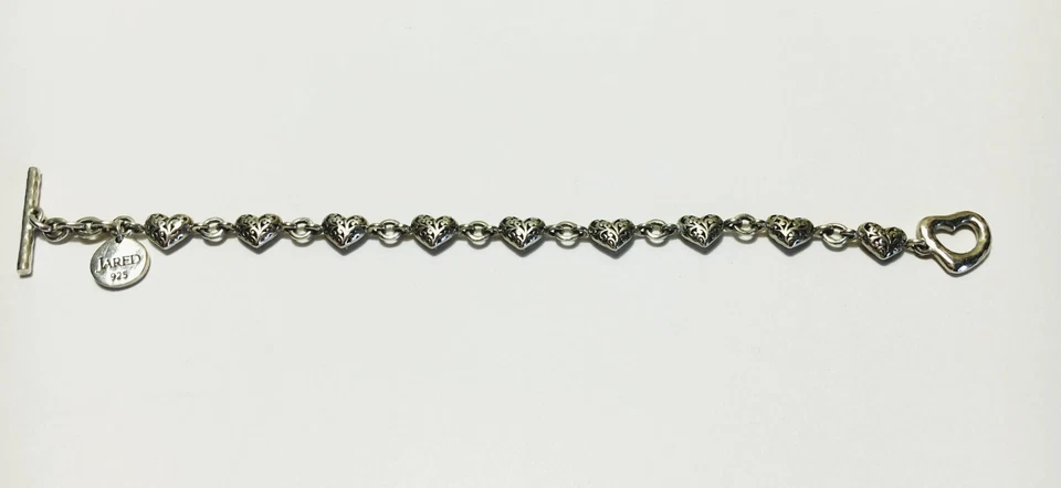 Sterling Silver 61/2"Chain with Open Heart Charm - Image 1 of 1