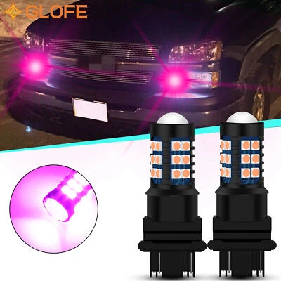 Paquete de 2 luces diurnas LED 4114 3157 rosa púrpura para Silverado 1500 99-06 Foto 1 de 4