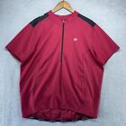 Pearl Izumi Cycling Jersey Men's 2XL Red Black 1/4 Zip Pullover Performance Logo