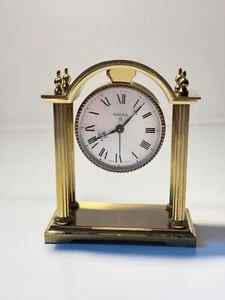 Swiza 8 Schweizer Uhrwerk Messing Tischuhr Wecker mit 7 Jewels - Bild 1 von 16