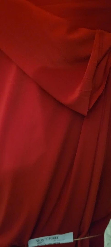 Heavy Ity Matt Jersey Fabric. Red. By The Yard - image 1 of 1