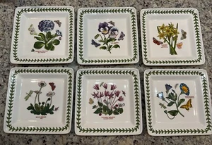 PORTMEIRION (6) BOTANIC GARDEN SQUARE PLATE 7 in Asst. Floral Motifs BG78996-XS - Picture 1 of 7