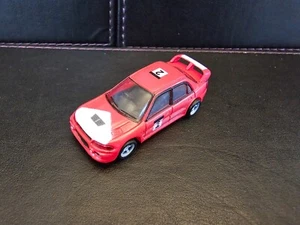 Red/White 2 Mitsubishi Lancer Evolution IV E-CN9A 1/72 Yujin Initial D Loose - Picture 1 of 5