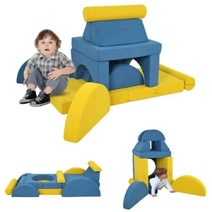14 Piece Foam Climbing Blocks for Toddlers, Indoor Climb Crawl Activity Play Set - Picture 1 of 11