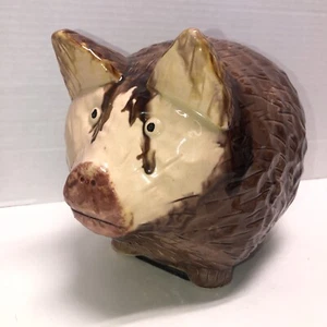 Vintage Muddy Ceramic Pig Decor - Picture 1 of 9