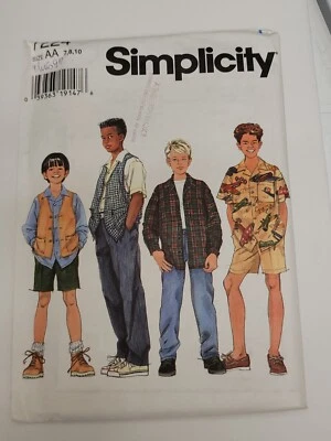 Vtg Boy's 1990's Wardrobe Pants Shirt Vest Sz 7, 8, 10 Uncut - Image 1 of 2