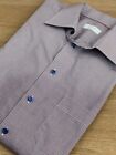 Eton Shirt 16 41 Classic Red Blue Tiny Check Long Sleeve Pure Cotton Formal Work