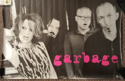 Garbage Band Poster Silver Group Photo 23x35 US OSP 1997 Original OOP RARE HTF - Image 1 of 4