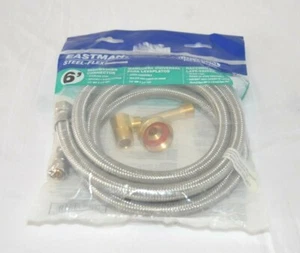Conector para lavavajillas de acero inoxidable EASTMAN 41045 6' universal - Imagen 1 de 4