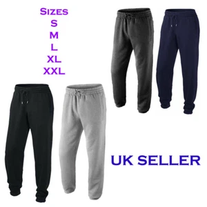 Hombres Niños Adultos Jogging Bottoms Joggers Casual Plain Pockets Drawcord Size UK - Imagen 1 de 17