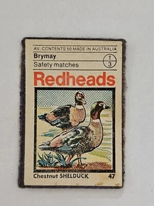 BRYMAY Redheads Matchbox Label CHESTNUT SHELDUCK #47 (ML270 ) - Bild 1 von 3