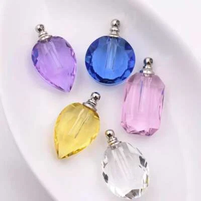 MINI Frascos Colgante Collar Cristal Perfume Artesanal Pulsera Cuentas Medallón Frascos - Imagen 1 de 4