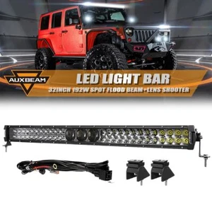 AUXBEAM 5D-PRO 32" 270W LED Light Bar Spot Flood Combo Driving Light Bar ATV UTV - Picture 1 of 12