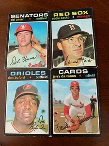 1971 Topps Baseball Card Singles - Complete Your Set - Pick A  Card (1 - 76)