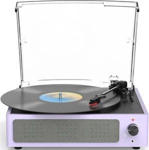 Vinyl Schallplattenspieler mit Lautsprechern - Vintage-Stil gürtelangetriebener Plattenspieler kabellos - Bild 1 von 8
