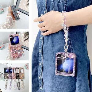 For Samsung Galaxy Z Flip 3/4/5/6 Women Bling Sparkly Luxury Hard Phone Case NEW - Picture 1 of 18