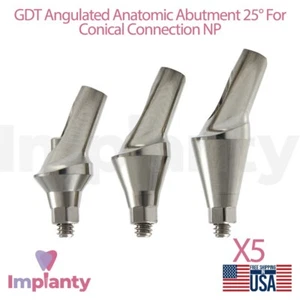 5x GDT Protesi Anatomica Angolata 25° Connessione Conica NP 2,25mm Sistema - Foto 1 di 4