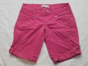😍LEI Womens sz 3  Pink Ashley Trouble Low Rise Convertible Bermuda Shorts L.E.I - Picture 1 of 5
