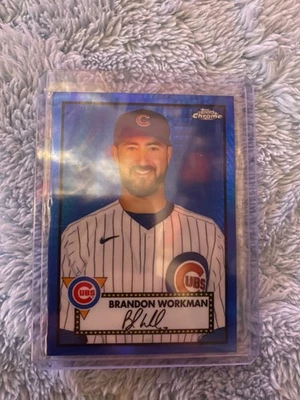 2021 Topps Chrome Platinum Anniversary Brandon Workman [Blue Prism] #449 - Image 1 of 2