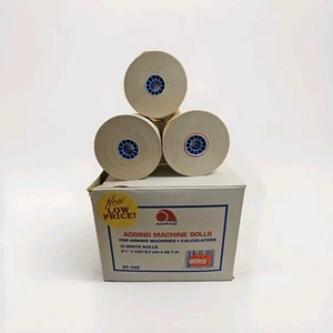 Vintage AMPAD Adding Machine Calculator 12-Rolls 2 1/2" x 150 ft White Prop NOS - Picture 1 of 5