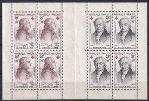 Francia 1959 Yvert 1226/27 x 4 Cruz Roja MNH VF (GX) - Imagen 1 de 2