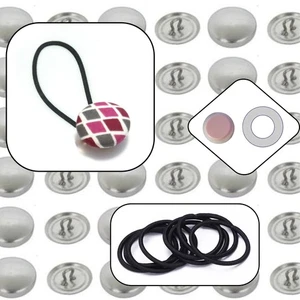 27mm Button Hair Tie Kits - Variations - Picture 1 of 3