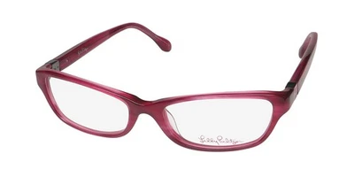 NUEVAS GAFAS LILLY PULITZER SALLY BORDE COMPLETO 50-16-135 RY MUJER OJO DE GATO ROJO Foto 1 de 4