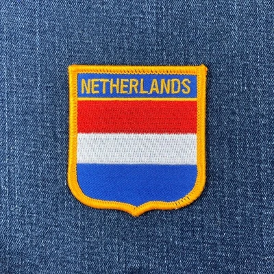 Netherlands Patch - Embroidered Flag Shield Badge 2.75" (Iron On) - Image 1 of 2