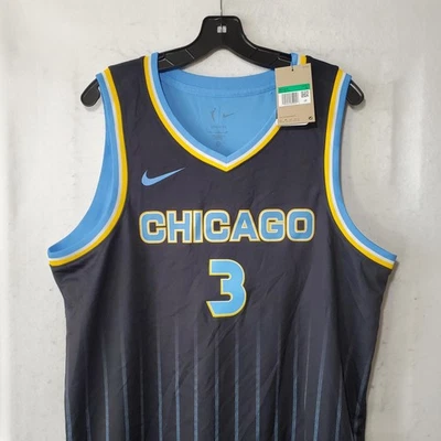 Camiseta deportiva de baloncesto Chicago Sky para mujer XL negra azul WNBA Nike Dri Fit Parker Foto 1 de 4