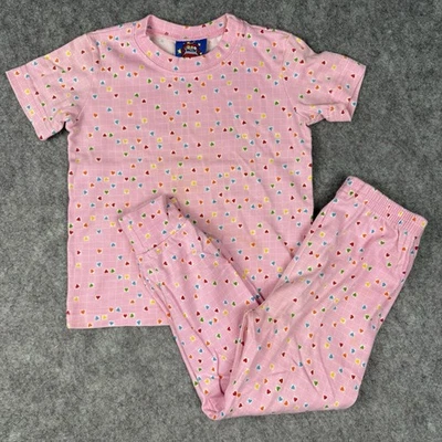 Conjunto de Pijama Bratz Vintage Y2K Niñas Corazones Rosa Talla 5 100% Algodón Manga Corta Foto 1 de 4