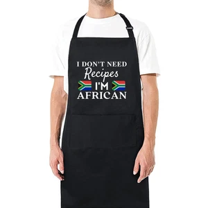 I Don’t Need Recipes I’M African Lustige Schürze für Männer Frauen BBQ, Backen, Küche - Bild 1 von 15