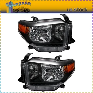 Fit for 2014-2021 Toyota Tundra TRD Truck Black Headlights Lamps Replacement - Picture 1 of 14
