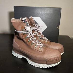 CONVERSE Men's CTAS Lugged 2.0 XHi Waterproof Leather Brown Boots Size 9 NEW - Picture 1 of 8