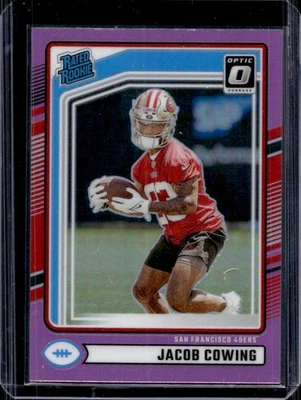 2024 Donruss Jacob Cowing Optic Rated Rookie Preview Pink #378 49ers - Image 1 of 2