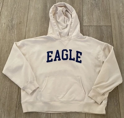 Sudadera Pullover American Eagle Sudadera Blanco con Logo Azul Talla M Foto 1 de 4