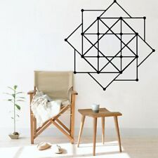 Flowers Wall Stickers Geometric Square Vinyl Decal Kids Room Decals Abstract