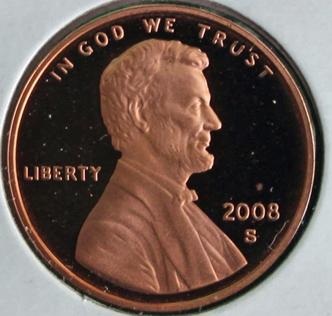 2008 S Proof Lincoln Memorial One Cent Penny Gem Coin US San Francisco Mint Cover