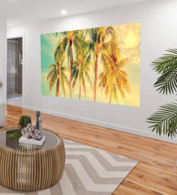 Painting Art Palm Trees Island tropical sun Canvas landscape Australia - Image 1 of 4