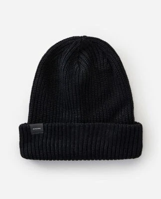 Rip Curl Men's Knitted Cuff Beanie ~ Impact black - Imagen 1 de 2