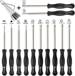 12 Carburetor Screwdriver Adjustment Tool Tune up Kit 2 Cycle W/ Cleaning Brush - Picture 1 of 11