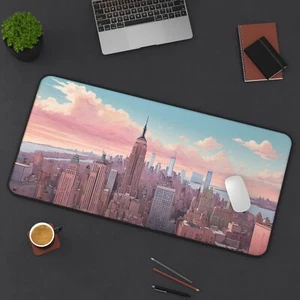 New York City Desk Mat, Empire State Building Mouse Pad, Nature Aesthetic Office - Picture 1 of 13