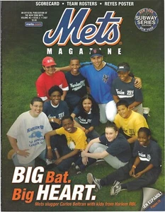 2007 MLB Official Mets Magazine SUBWAY SERIES Edition Reyes Poster UNSCORED - Picture 1 of 2
