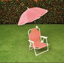 CHILDRENS KIDS Garden Chair With Parasol SUMMER GARDEN BEACH CAMPING CHAIR