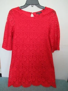 (Q) Girls Size 14 My Michelle Red Lace Lined Dress - Picture 1 of 8
