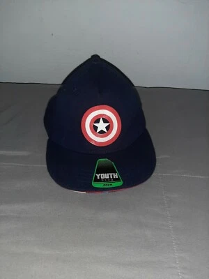 Marvel's Kids Captain America Hat Avengers Blue Youth OSFM   - Image 1 of 4