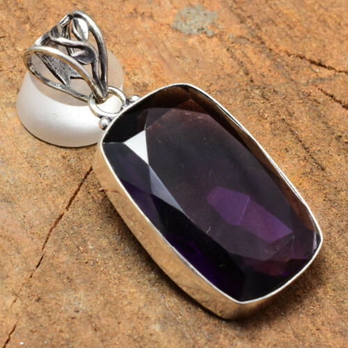 Gifts Wedding 925 Sterling Silver Amethyst Pendant Necklace Chain 18