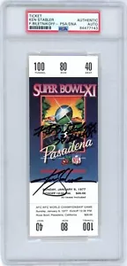 Ken Stabler Fred Biletnikoff Signed Replica Super Bowl 11 Ticket "SB XI MVP" PSA - Picture 1 of 2